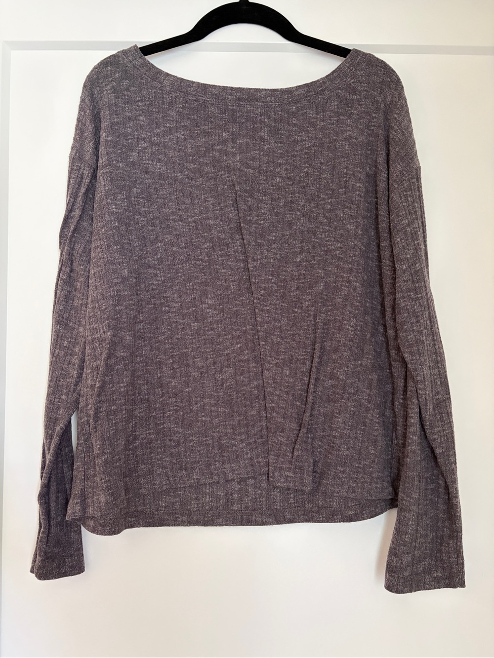 Forever 21 Soft Ribbed Long-Sleeve Top - Light Purple